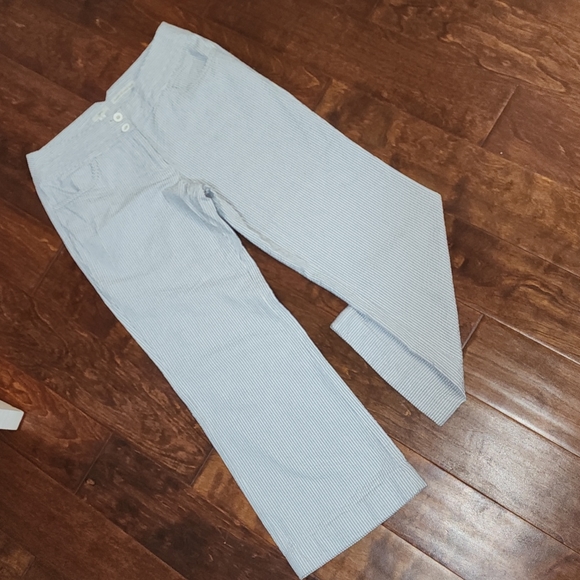 J. Jill seersucker genuine fit below waist pants - Picture 1 of 8